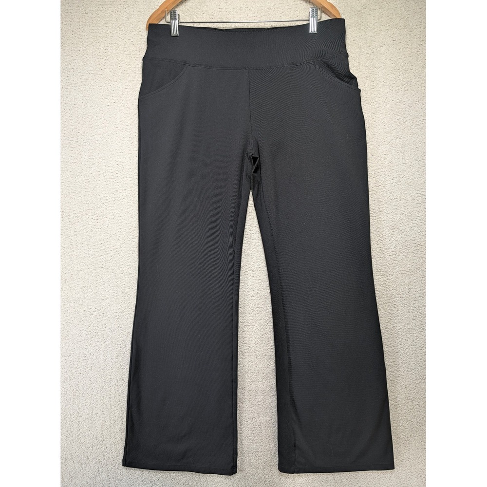 Ewedoos Womens Yoga Pants Bootcut Polyester Spandex Black Regular Fit XXL